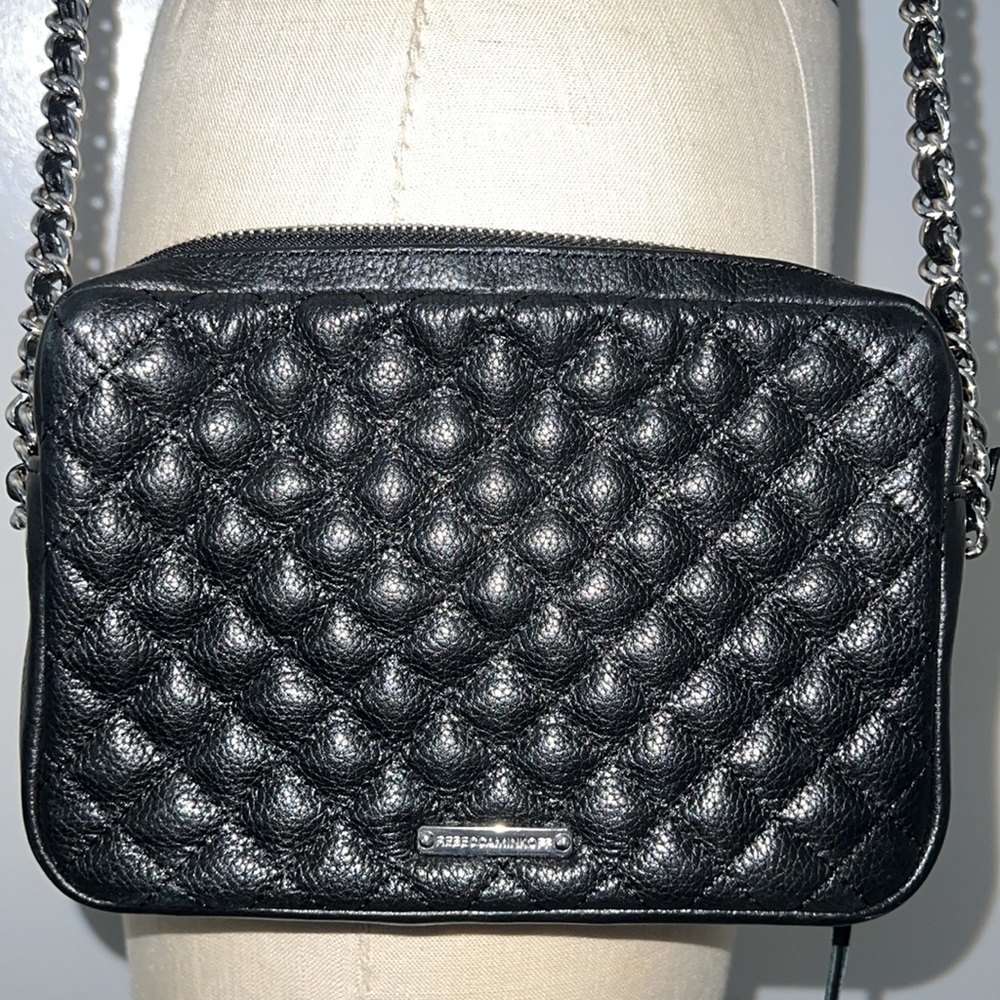 Rebecca Minkoff Black Leather Purse with Chain Strap